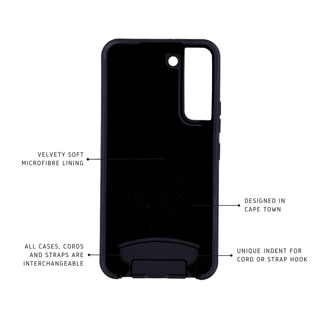 Samsung S22 MIDNIGHT BLACK CASE + FOREST CORD