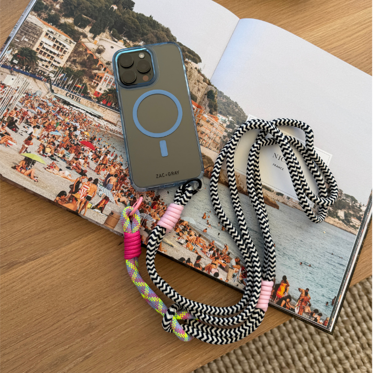 SKY BLUE CROSSBODY PHONE CASES WITH RINGS
