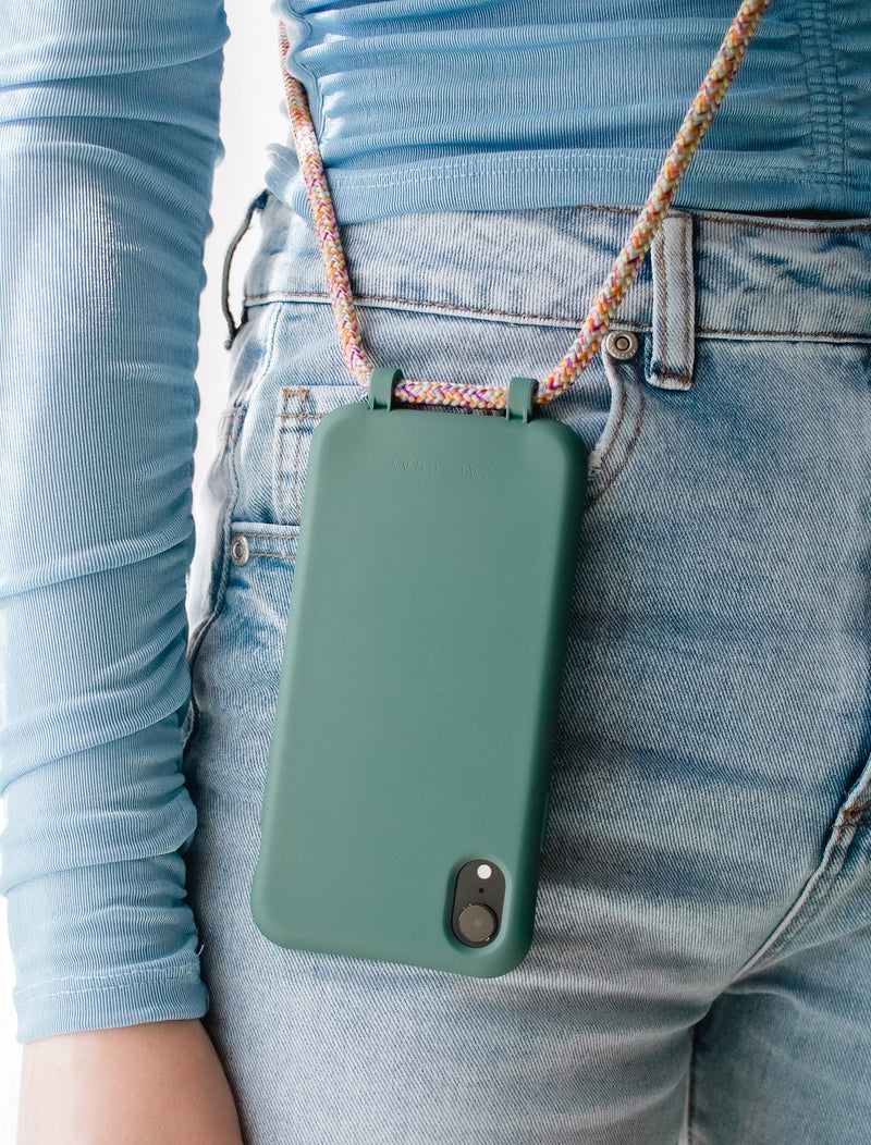 iPhone 14 Plus TIDAL TEAL CASE + RAINBOW CORD