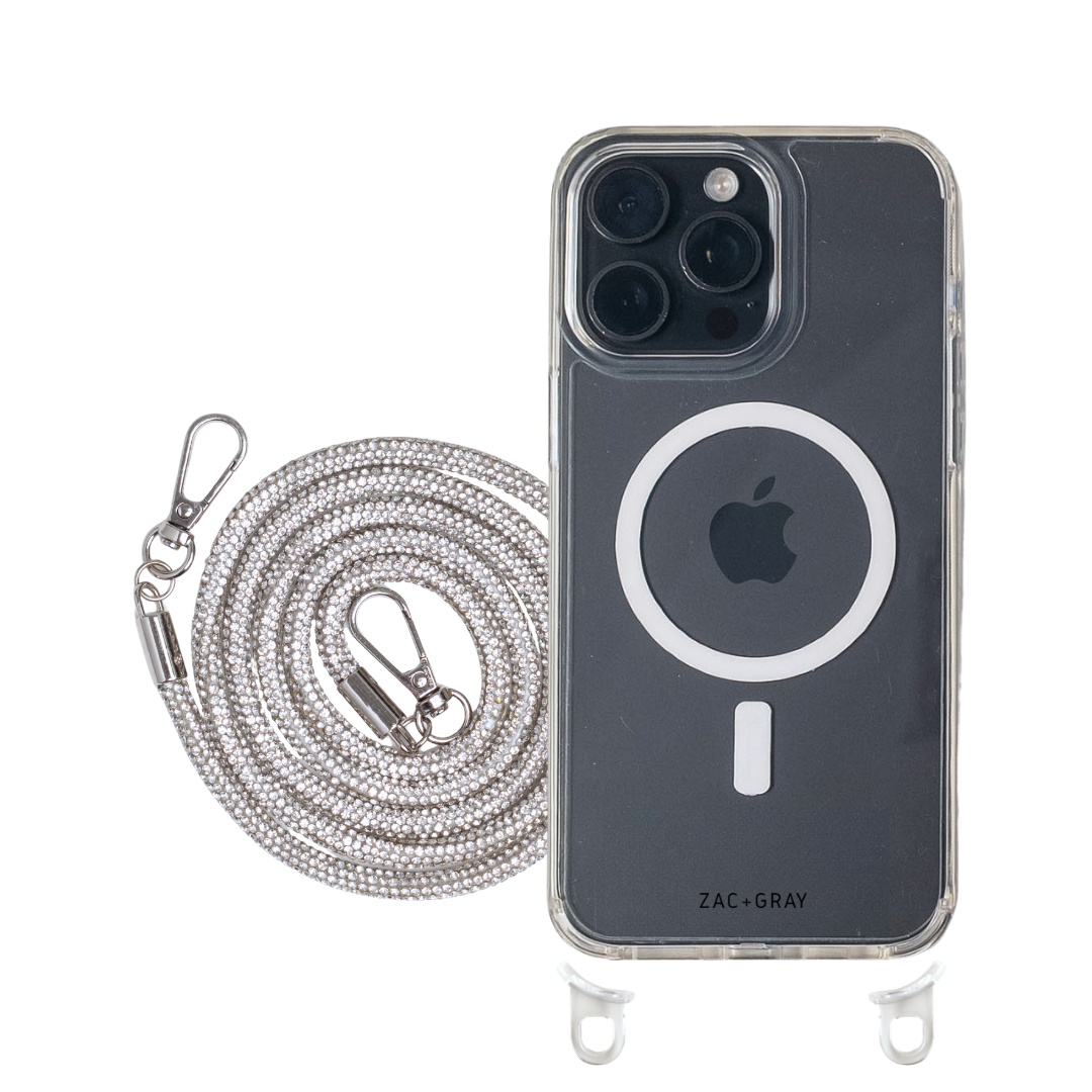 iPhone 15 Pro CRYSTAL CLEAR TRANSPARENT CASE + CRYSTAL CORD