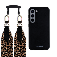 Samsung S23 MIDNIGHT BLACK CASE + PATTERNED STRAP