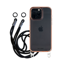 iPhone 16 Plus POWDER PINK TRANSPARENT CASE + KNOTTED CORD