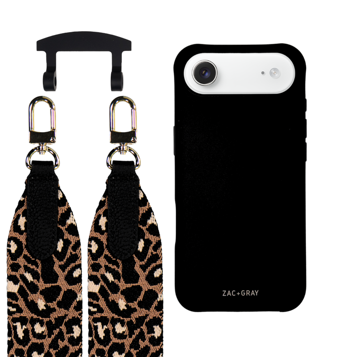 iPhone 17 Air MIDNIGHT BLACK CASE + PATTERNED STRAP