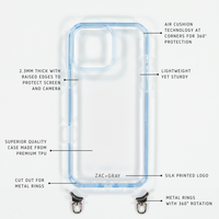 SKY BLUE TRANSPARENT CASE WITH STRAP