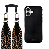 iPhone 17 MIDNIGHT BLACK CASE + PATTERNED STRAP