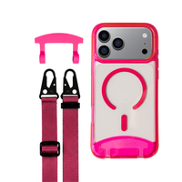 iPhone 17 Pro HOT PINK TRANSPARENT CASE + STRAP