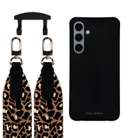 Samsung S24 MIDNIGHT BLACK CASE + PATTERNED STRAP