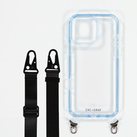 SKY BLUE TRANSPARENT CASE WITH STRAP