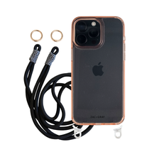 iPhone 16 Plus POWDER PINK TRANSPARENT CASE + KNOTTED CORD