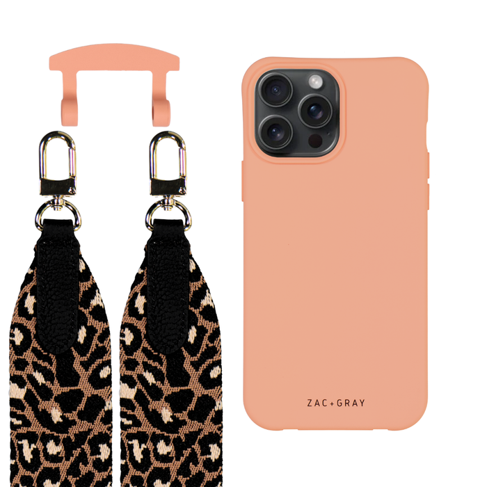 iPhone 6 Plus / 6s Plus / 7 Plus / 8 Plus SUNSET CORAL CASE + PATTERNED STRAP