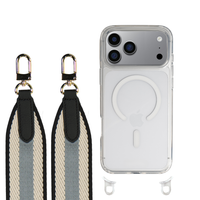 iPhone 17 Pro CRYSTAL CLEAR TRANSPARENT CASE + PATTERNED STRAP