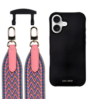 iPhone 17 MIDNIGHT BLACK CASE + PATTERNED STRAP