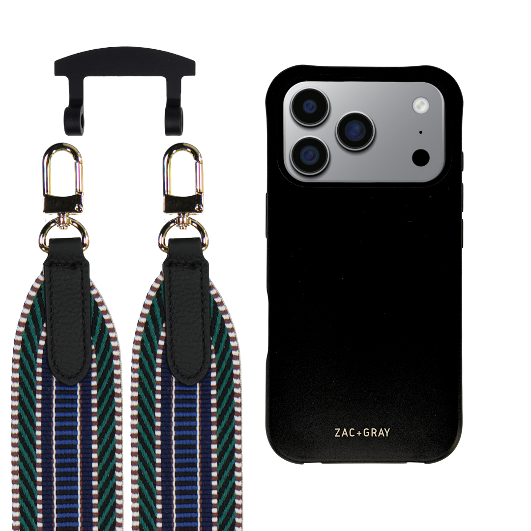 iPhone 17 Pro MIDNIGHT BLACK CASE + PATTERNED STRAP