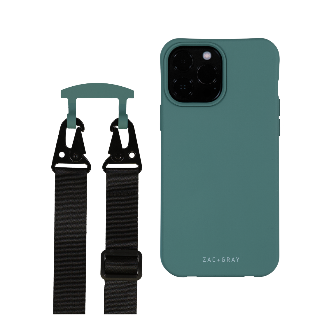 iPhone 11 Pro TIDAL TEAL CASE + MIDNIGHT BLACK STRAP
