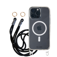 iPhone 15 Pro CRYSTAL CLEAR TRANSPARENT CASE + KNOTTED CORD