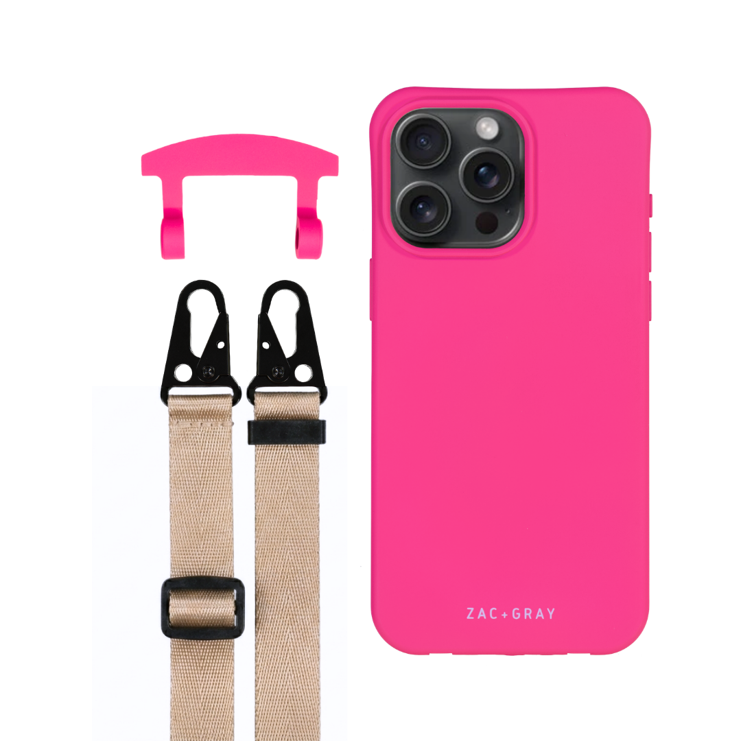 iPhone 12 Pro Max HOT PINK CASE + STRAP