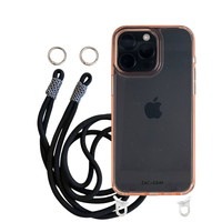 iPhone 16 Plus POWDER PINK TRANSPARENT CASE + KNOTTED CORD