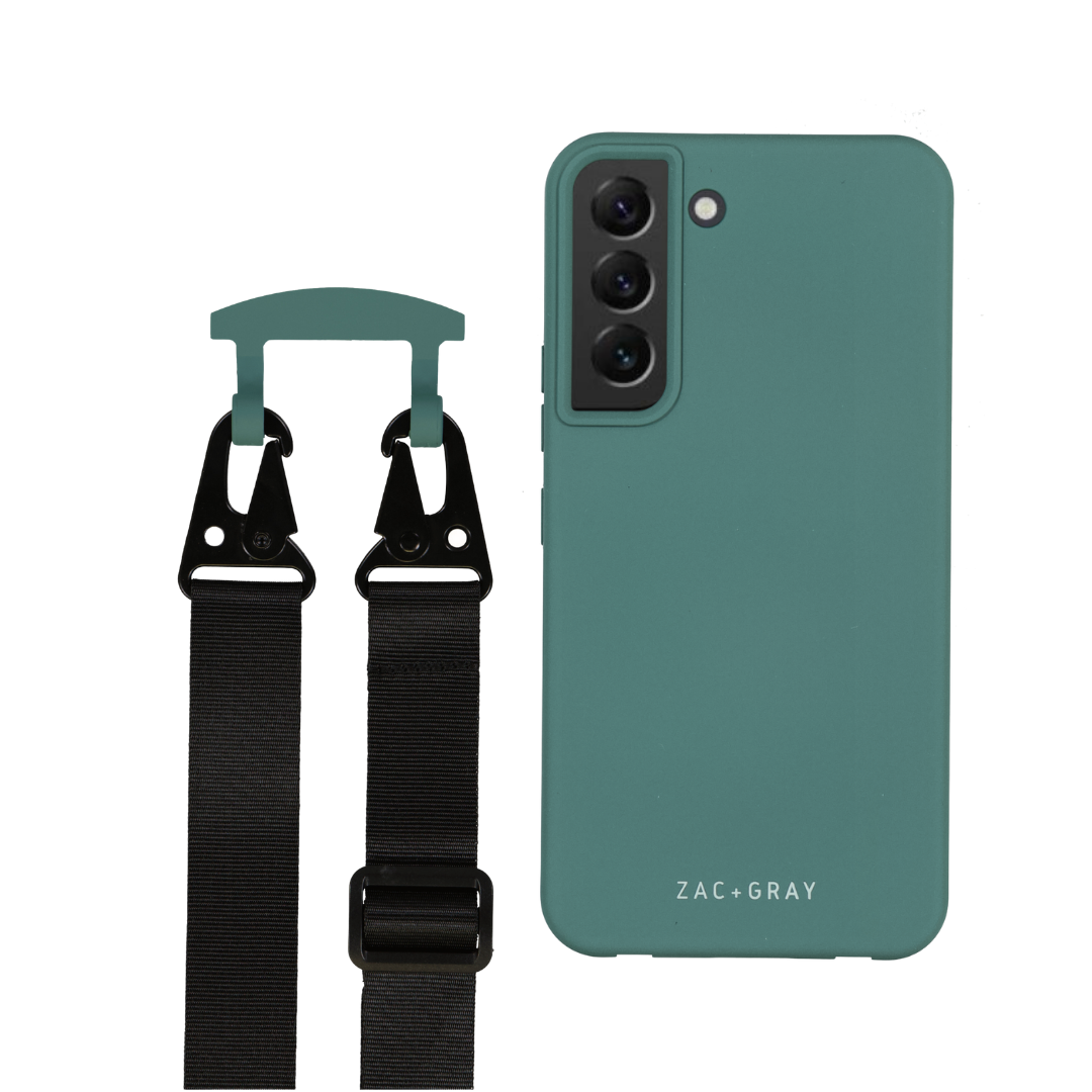 Samsung S22 Plus TIDAL TEAL CASE + MIDNIGHT BLACK STRAP