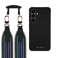 Samsung S24 MIDNIGHT BLACK CASE + PATTERNED STRAP
