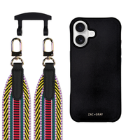 iPhone 17 MIDNIGHT BLACK CASE + PATTERNED STRAP