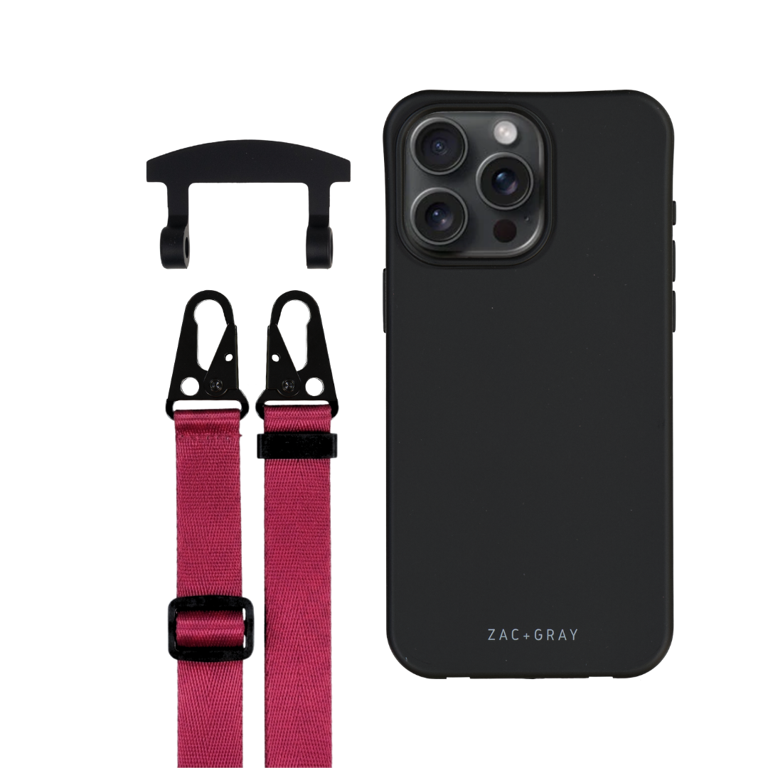 iPhone 17 Pro Max MIDNIGHT BLACK CASE + STRAP