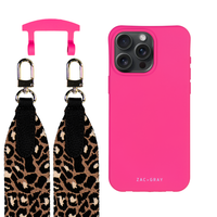 iPhone 12 Pro Max HOT PINK CASE + PATTERNED STRAP