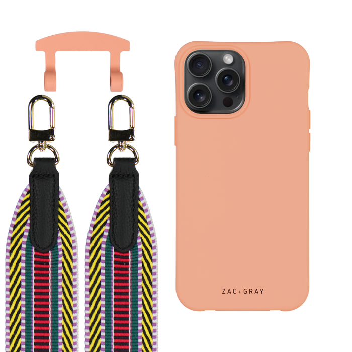 iPhone 11 Pro SUNSET CORAL CASE + PATTERNED STRAP