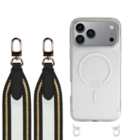 iPhone 17 Pro CRYSTAL CLEAR TRANSPARENT CASE + PATTERNED STRAP