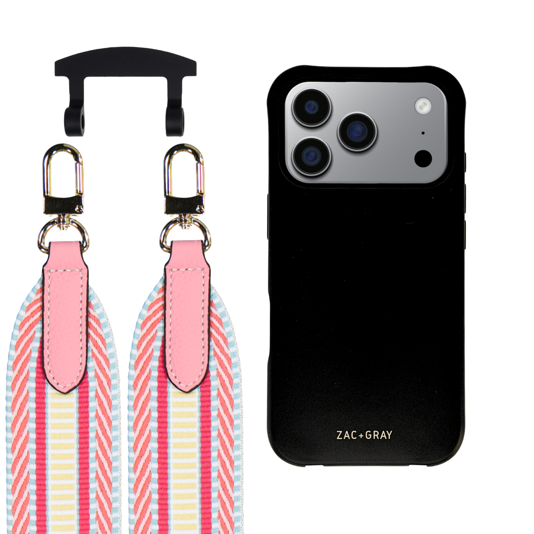 iPhone 17 Pro MIDNIGHT BLACK CASE + PATTERNED STRAP