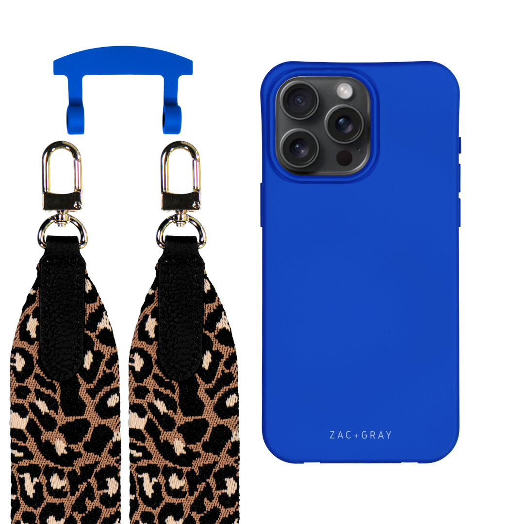 iPhone 17 COBALT BLUE CASE + PATTERNED STRAP
