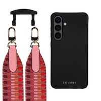 Samsung S24 MIDNIGHT BLACK CASE + PATTERNED STRAP