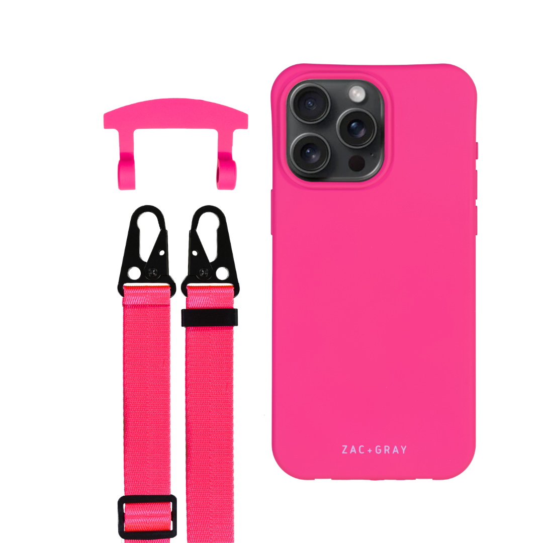 iPhone 13 Pro Max HOT PINK CASE + STRAP