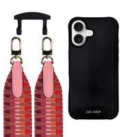 iPhone 17 MIDNIGHT BLACK CASE + PATTERNED STRAP