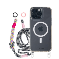 iPhone 15 Pro CRYSTAL CLEAR TRANSPARENT CASE + KNOTTED CORD