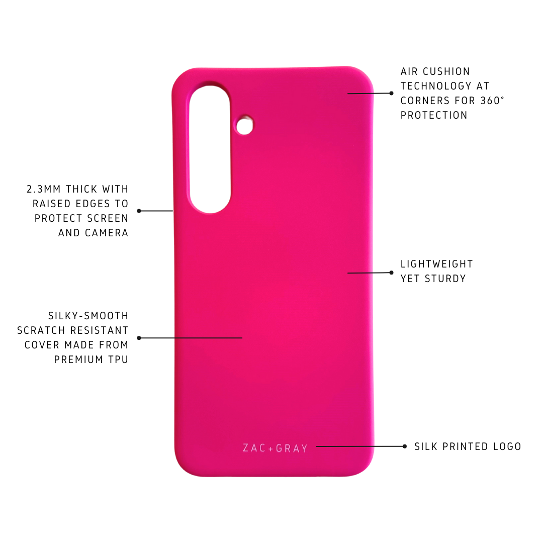 a diagram of a pink case for a phone