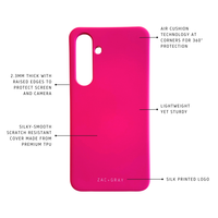 a diagram of a pink case for a phone