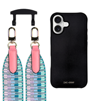 iPhone 17 MIDNIGHT BLACK CASE + PATTERNED STRAP