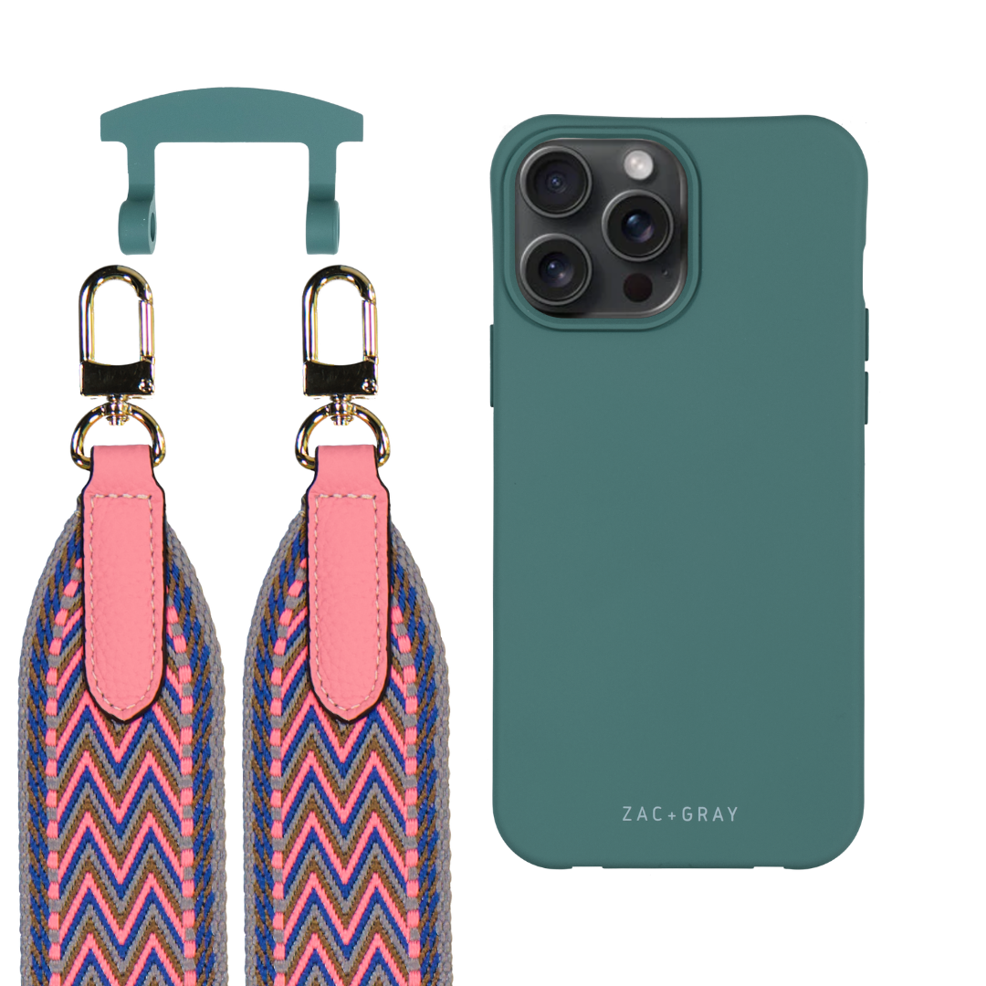 iPhone 17 Pro Max TIDAL TEAL CASE + PATTERNED STRAP