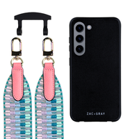 Samsung S23 MIDNIGHT BLACK CASE + PATTERNED STRAP