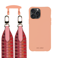 iPhone 6 / 6s / 7 / 8 / SE (2020 & 2022) SUNSET CORAL CASE + PATTERNED STRAP