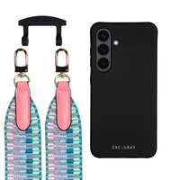 Samsung S24 MIDNIGHT BLACK CASE + PATTERNED STRAP