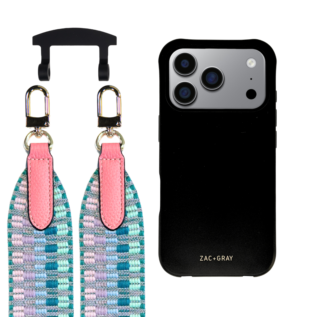 iPhone 17 Pro MIDNIGHT BLACK CASE + PATTERNED STRAP
