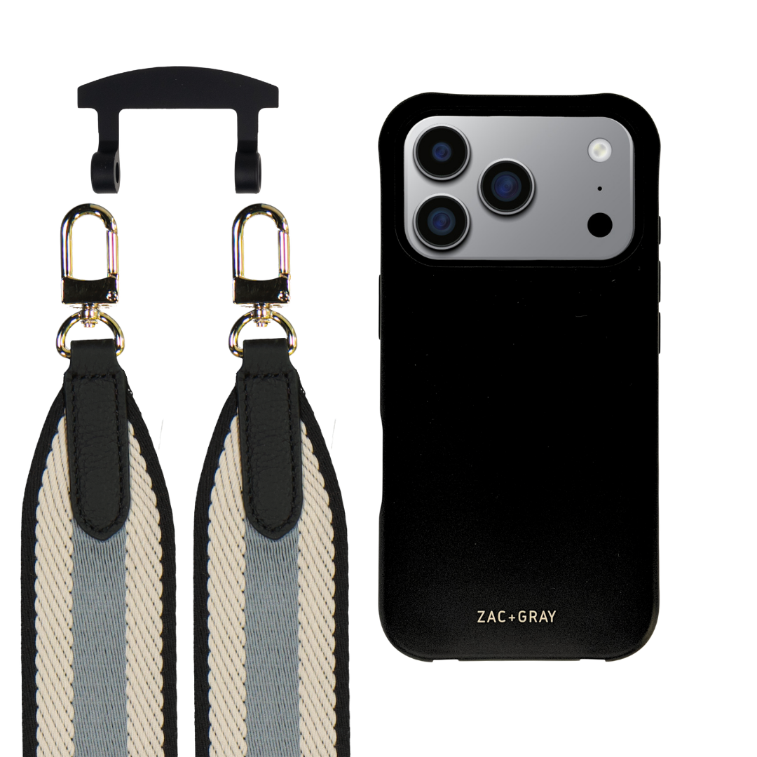 iPhone 17 Pro MIDNIGHT BLACK CASE + PATTERNED STRAP