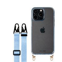 iPhone 14 Pro SKY BLUE TRANSPARENT CASE + STRAP