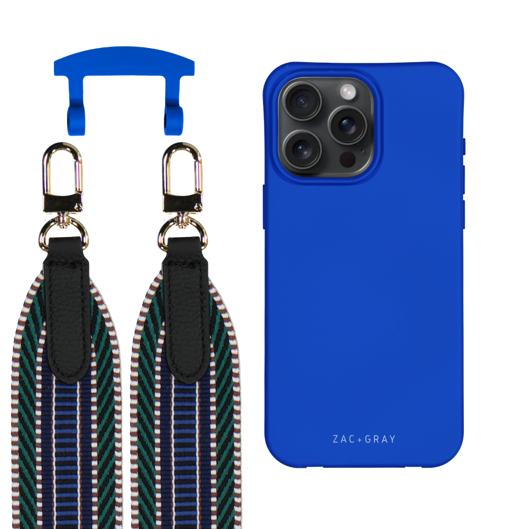 iPhone 17 COBALT BLUE CASE + PATTERNED STRAP