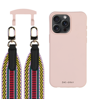 iPhone 6 / 6s / 7 / 8 / SE (2020 & 2022) ROSÉ PINK CASE + PATTERNED STRAP