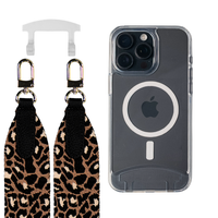 iPhone 16 Plus TRANSPARENT CASE + PATTERNED STRAP