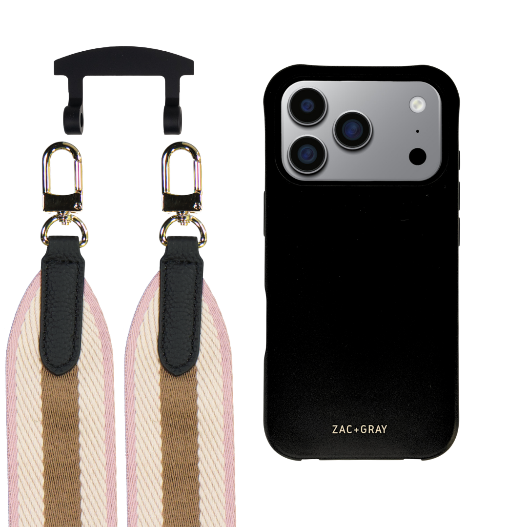 iPhone 17 Pro MIDNIGHT BLACK CASE + PATTERNED STRAP