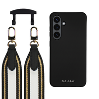 Samsung S24 MIDNIGHT BLACK CASE + PATTERNED STRAP