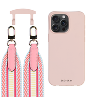 iPhone 6 / 6s / 7 / 8 / SE (2020 & 2022) ROSÉ PINK CASE + PATTERNED STRAP
